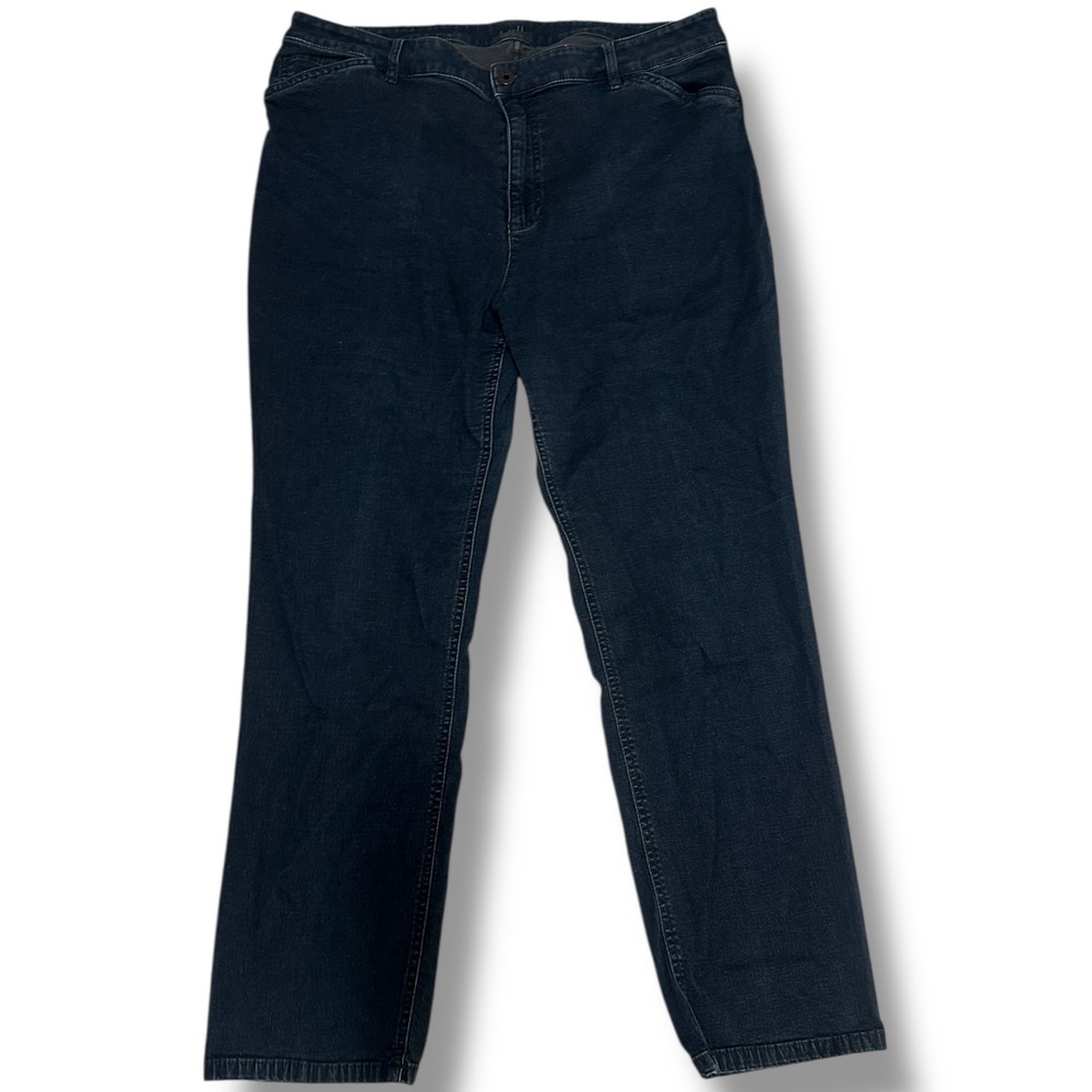 J Jill Slim Ankle Jeans Women's 16 Dark Wash Tried & True Fit High Rise Stretch